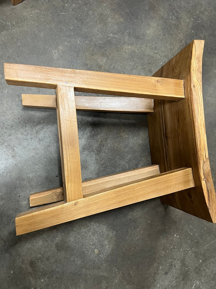 Stool Boat wood curved seat 50cm x 30cm x 50cm height – That Bali Shop