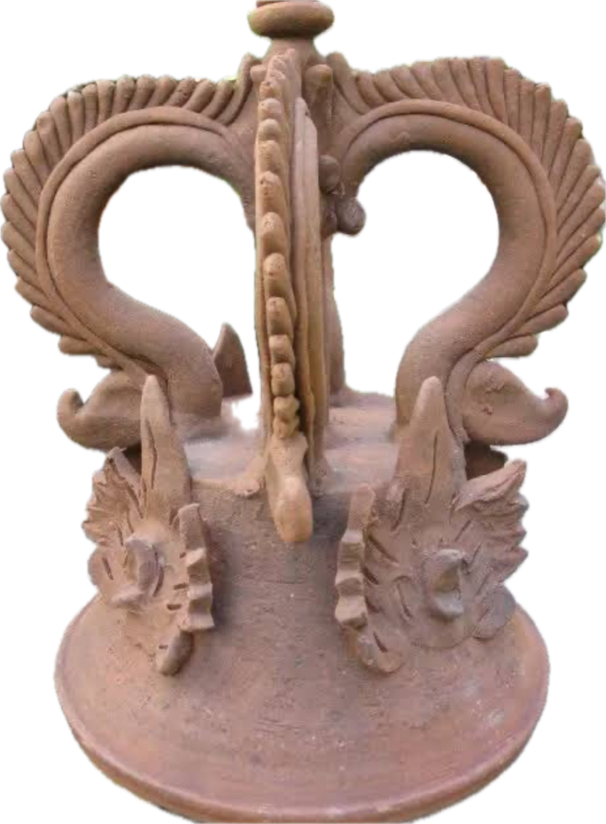 Terracotta Gazebo Crown (for Balinese Bale/Gazebo) 25cm diameter base