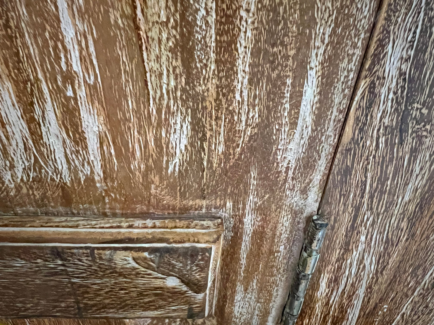 Indonesian Teak carved Timor Geometric design Temple door with  carved frame and Door panels