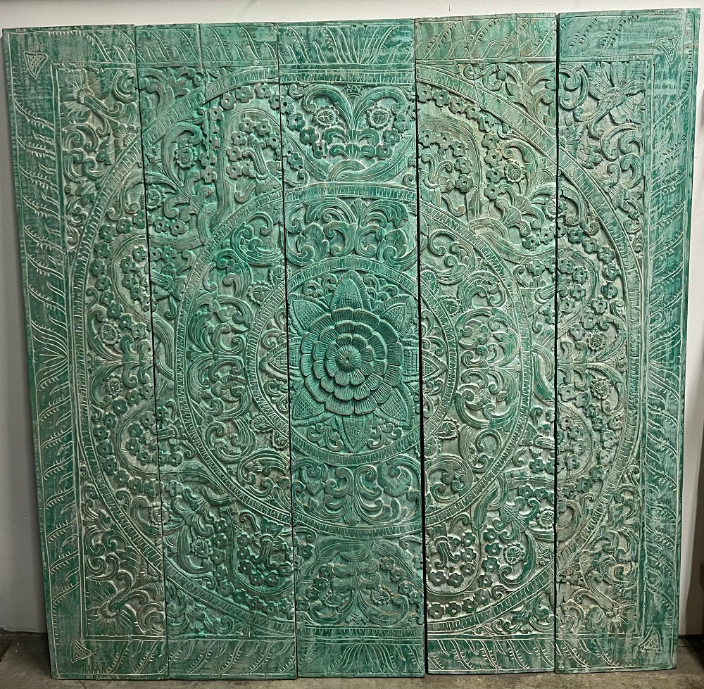 Wall panel hand carved section Mandala Design 150cm x 150cm