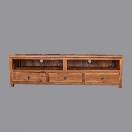 Teak Low TV cabinet 150cm Natural stain finish