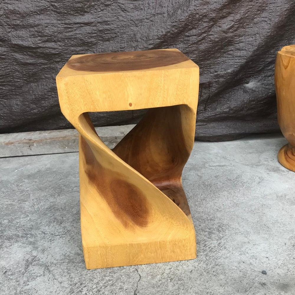Suar twist Side Table/Stool 45cm(h)