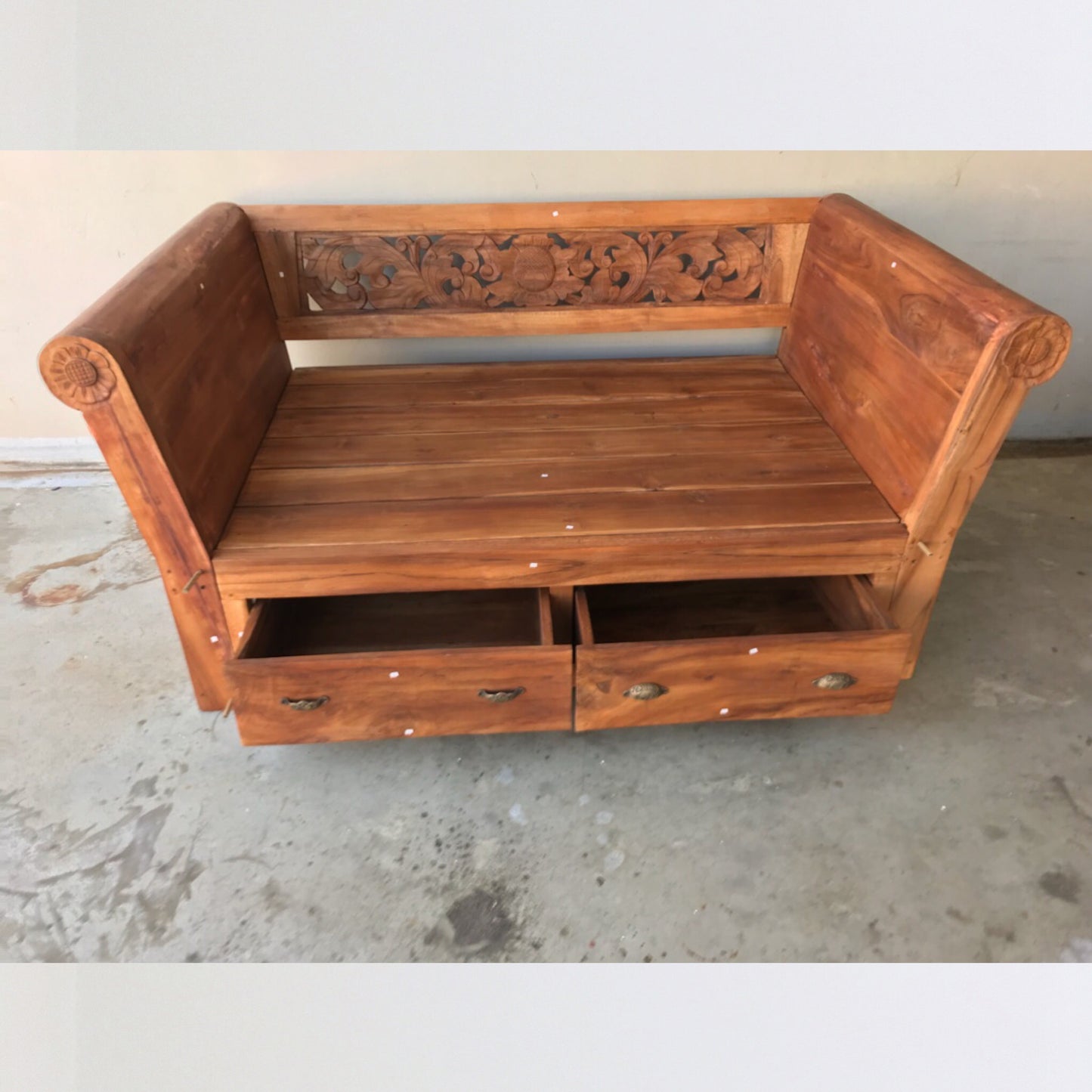 Batubulan Yanto Recycled Teak Daybed with drawers LE (Natural)