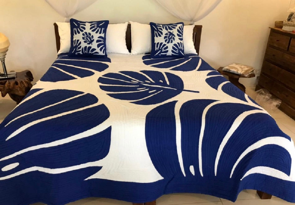 Bedspread King Cotton Hand Painted Batik with Pillow Covers