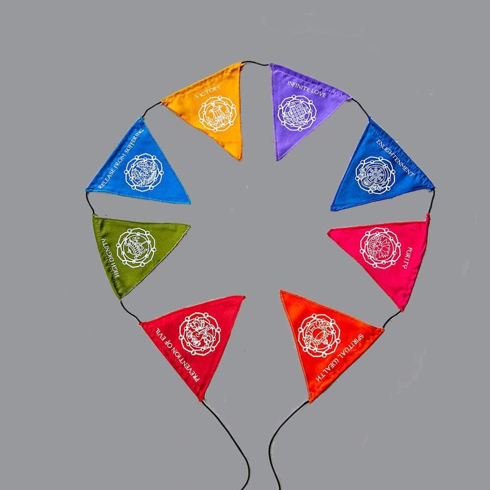 Tibetan Symbol Triangle Bunting flags