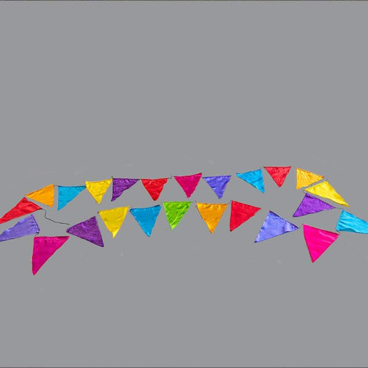 Rainbow 6 metre bunting flags rectangle/triangle