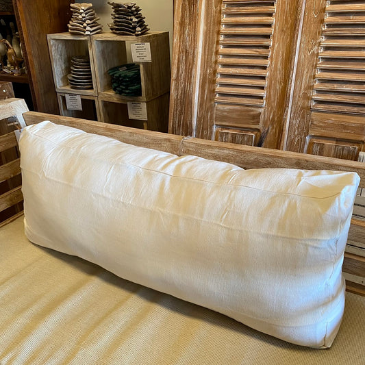 Long Oblong Cushion Cover Cotton Closed Rustic Weave 100cm x 40cm