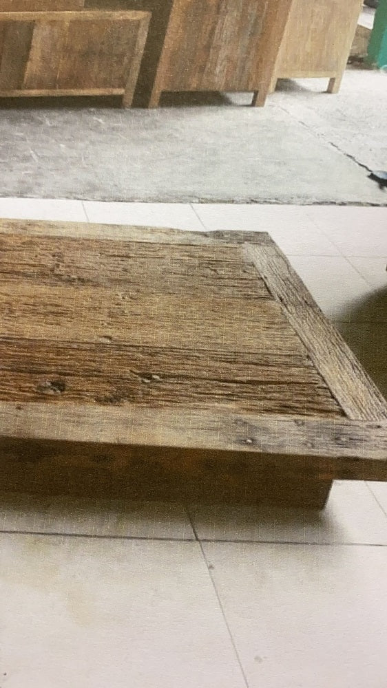 Table Dining Rustic Indonesian Recycled weathered old bridge Hardwood