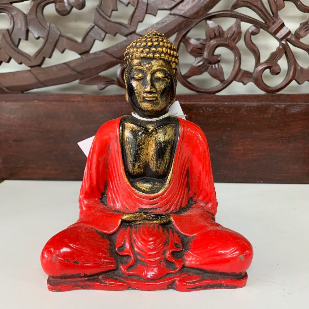 Sitting Buddha resin 16cm