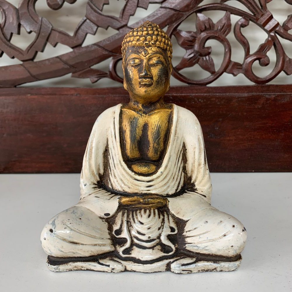 Resin sitting Buddha  16cm