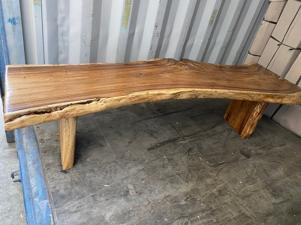 Wood deals slab bench