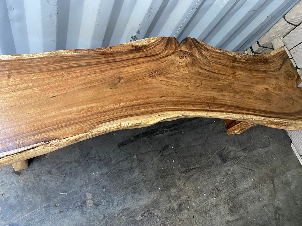 Bench Suar slab Wood Natural edge