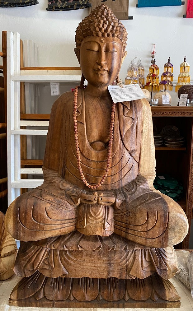 Wood Handcarved Buddha of Meditation 85cm